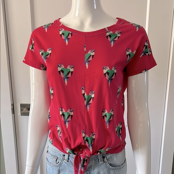 Maje Parrot Tie Tee - Picture 1 of 7